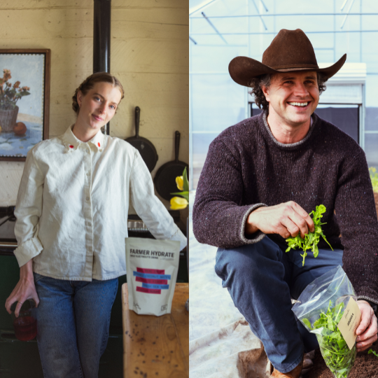 Headshot photos of Hannah and Dan Neeleman of Ballerina Farm