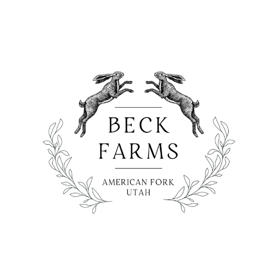 Beck Farms logo with rabbits