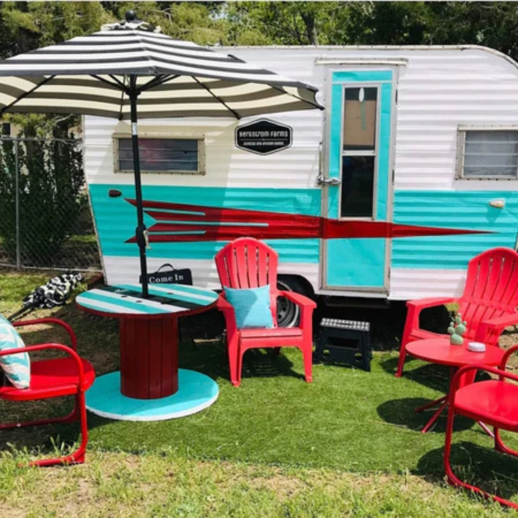 Bright colored trailer