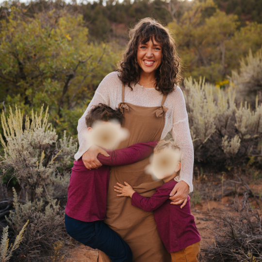 Inner Peas – Headshot Owner of Inner Peas Farm with her two children
