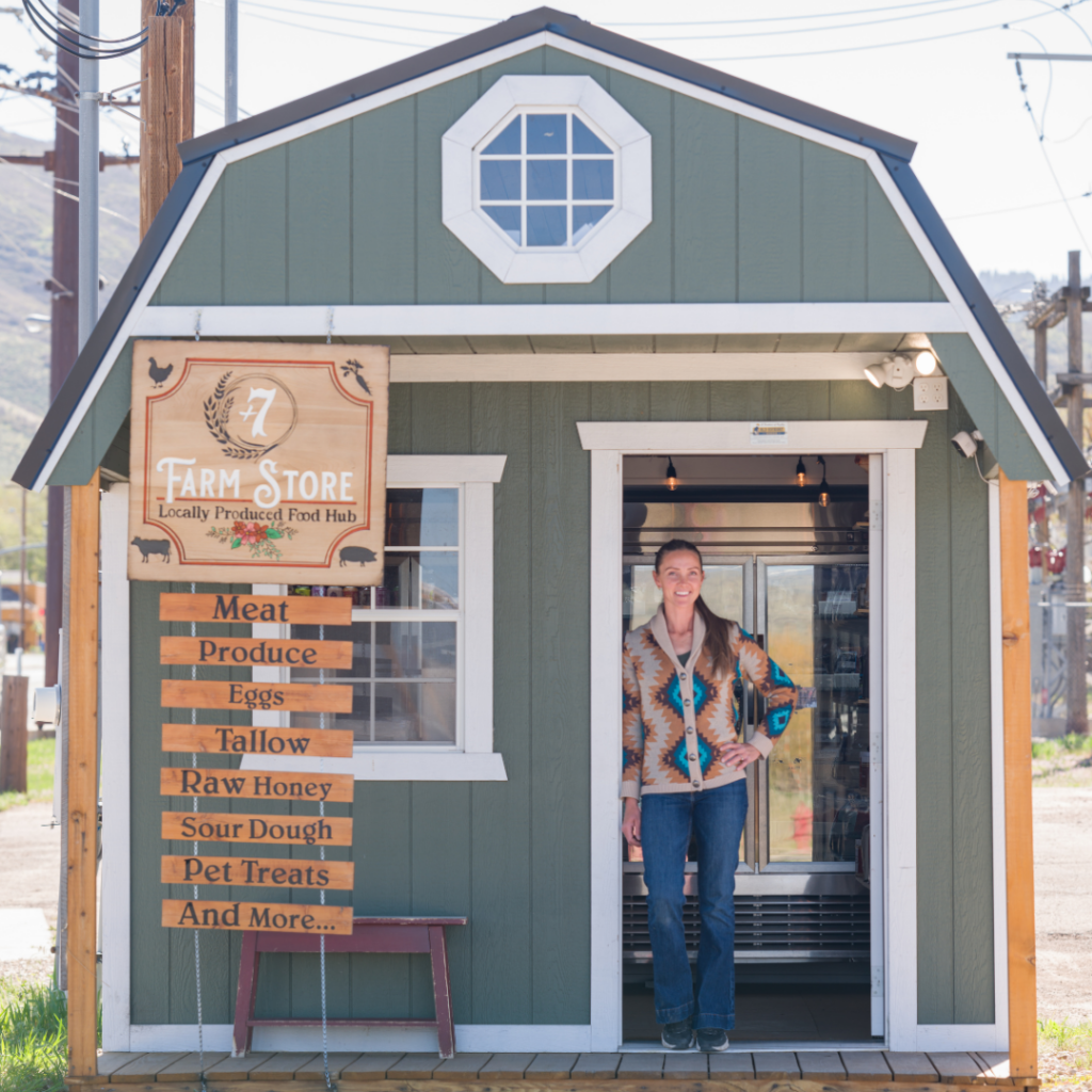 Plus seven farm stand store with owner Chelsey